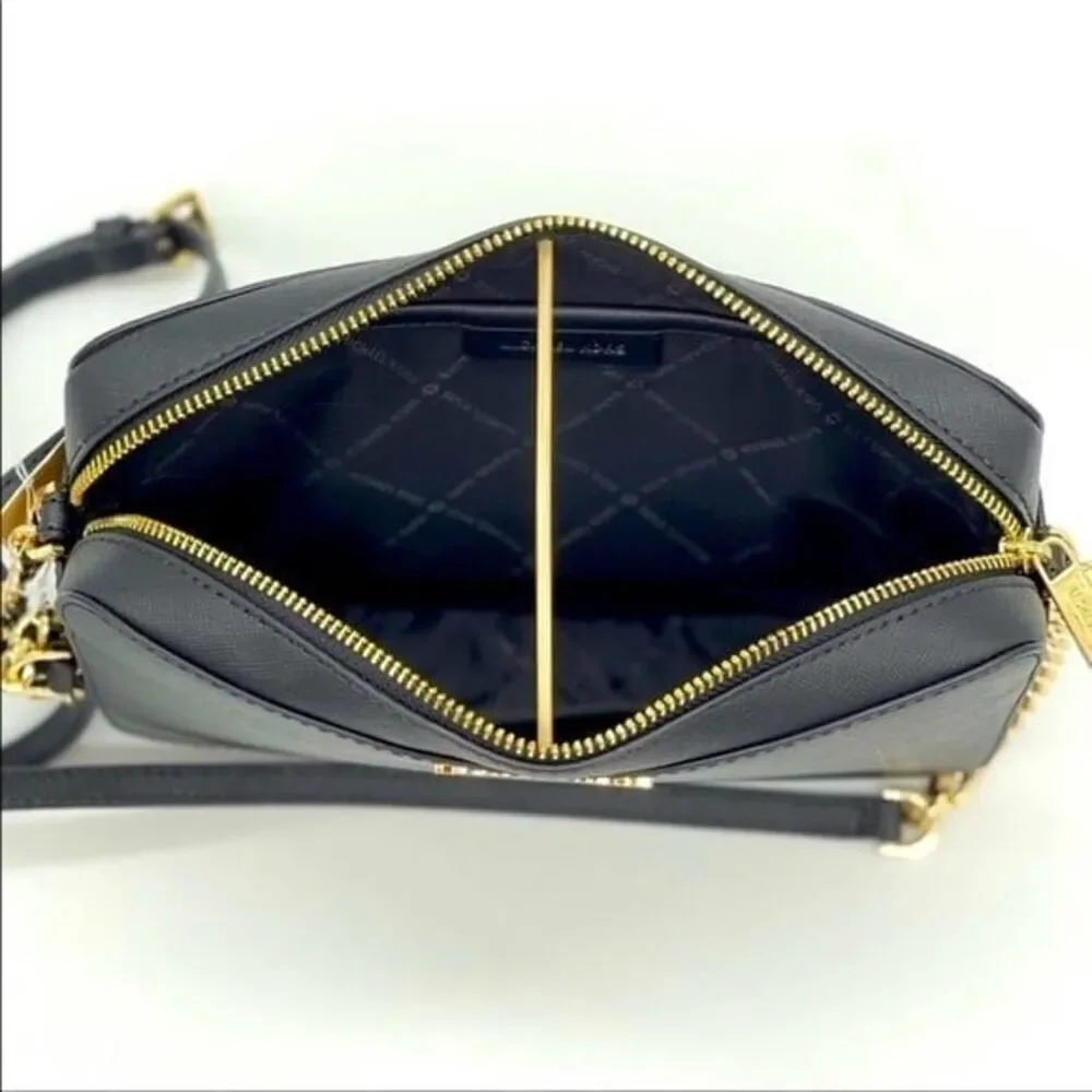 Michael Kors Jet Set Item Crossbody Bag Leather Black